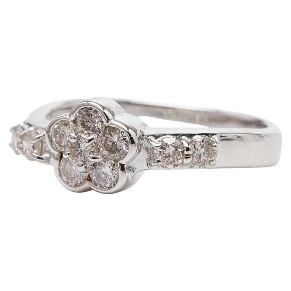 Unbranded Diamond 18K White Gold Ring Silver